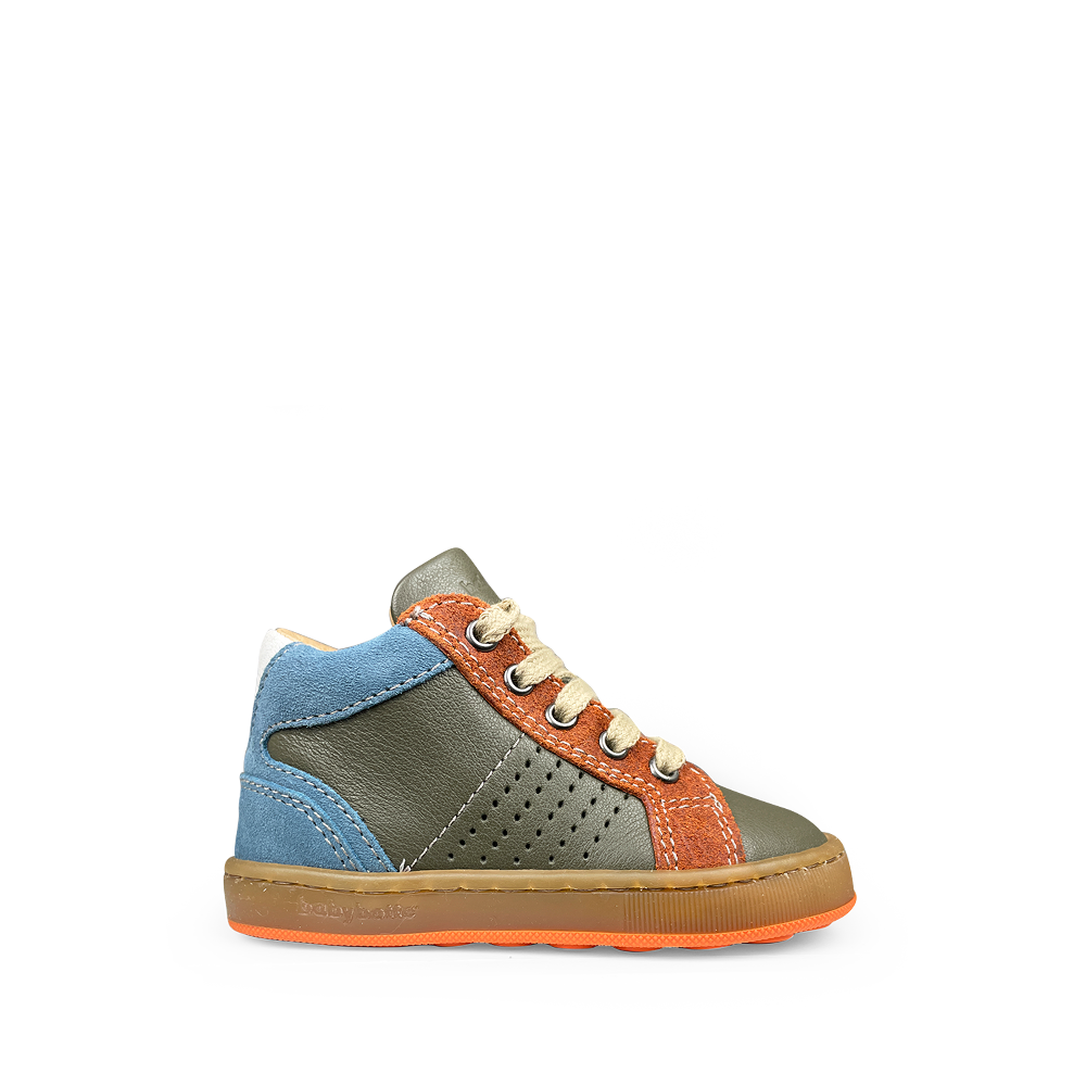 Sneaker blue / ochre