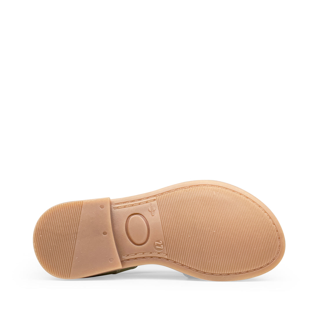 Rubberen antislip zool van Beberlis metallic sandaal – comfortabele leren zomerschoen voor meisjes