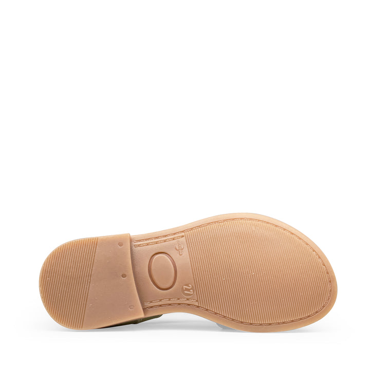 Rubberen antislip zool van Beberlis metallic sandaal – comfortabele leren zomerschoen voor meisjes