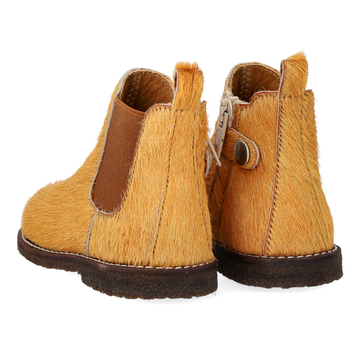 Zijkant van chelsea boot in ponyhair met elastiek – Angulus kinderschoenen