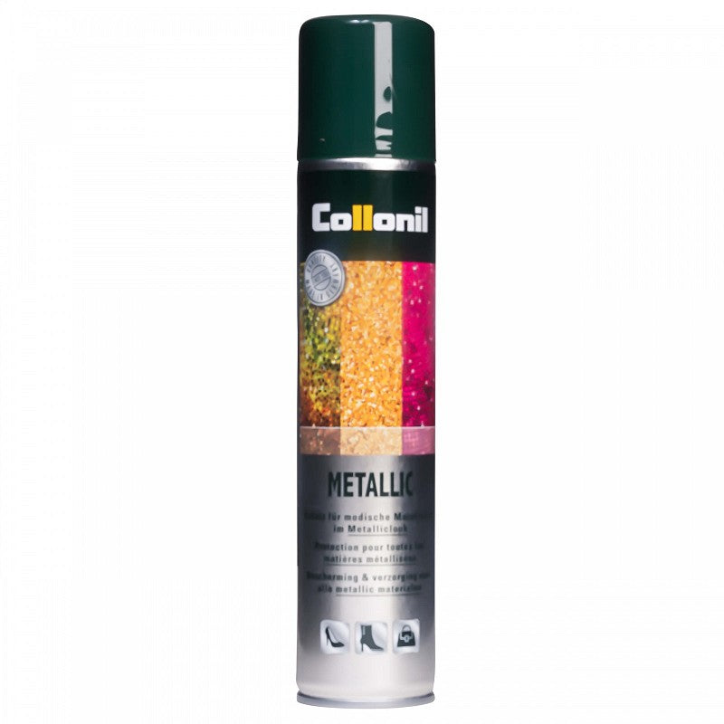 Metallic spray for metallic leather