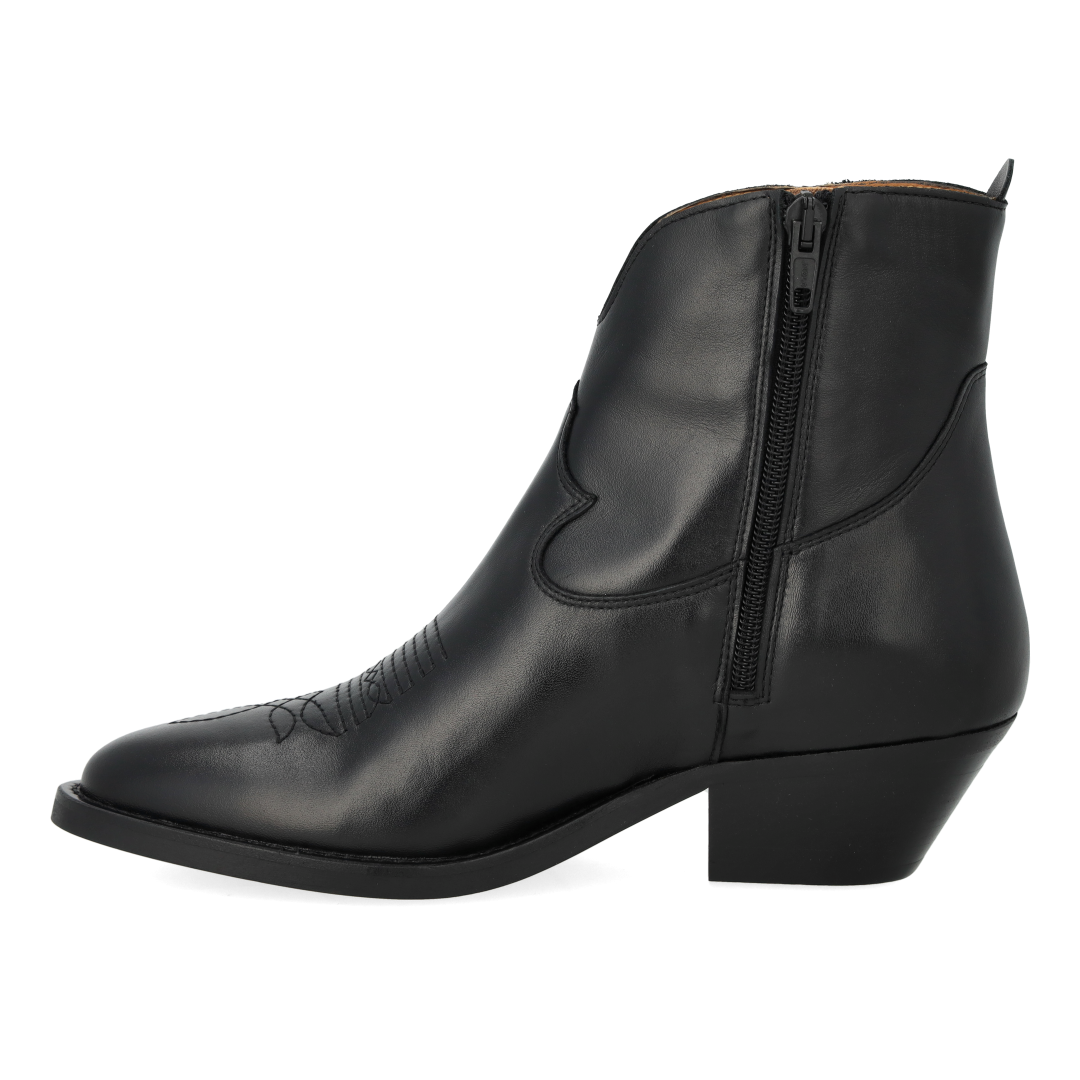 Zijkant van zwarte Angulus cowboylaars met ritssluiting