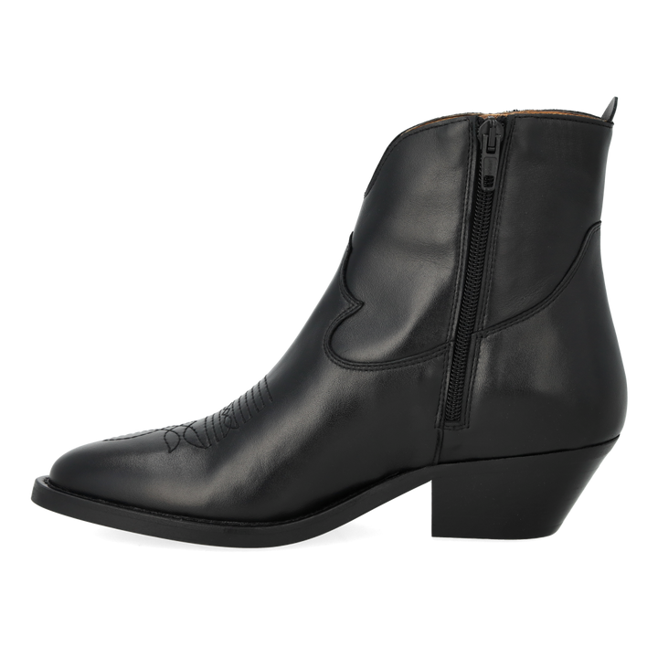 Zijkant van zwarte Angulus cowboylaars met ritssluiting