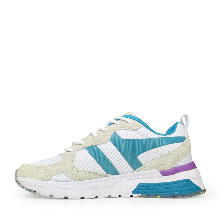 Gola sneaker wit blauw paars sportieve unisex schoen zijkant