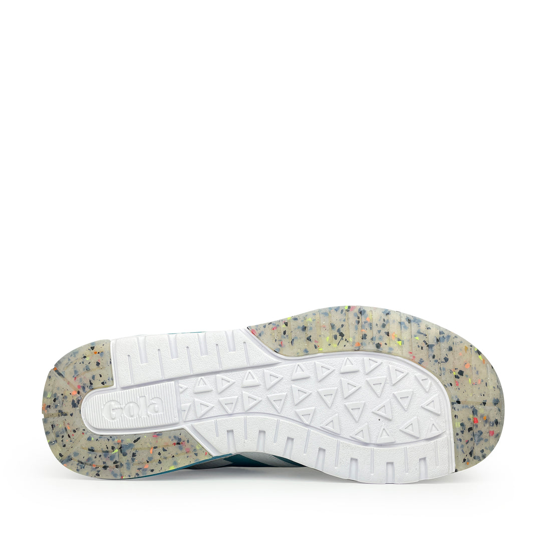 Gola sneaker zool met kleuraccenten onderaanzicht gerecycleerde zool