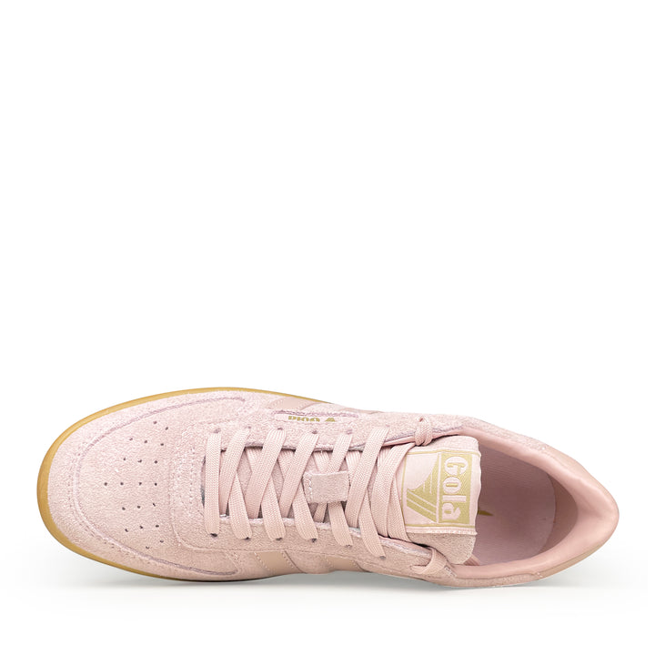 Bovenaanzicht van de Gola Hawk sneaker in roze voor kinderen
