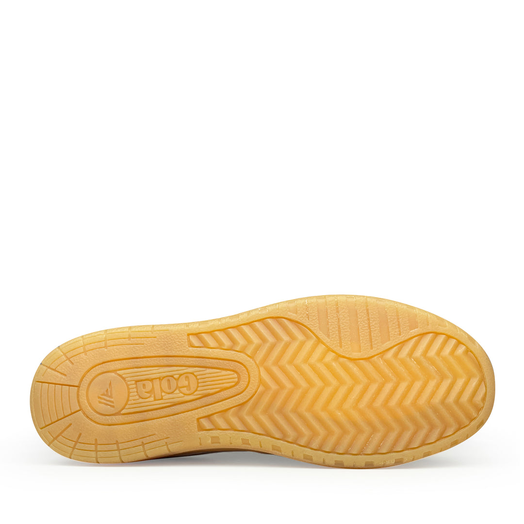 Gumzool van de lichtroze Gola kindersneaker met profiel en logo