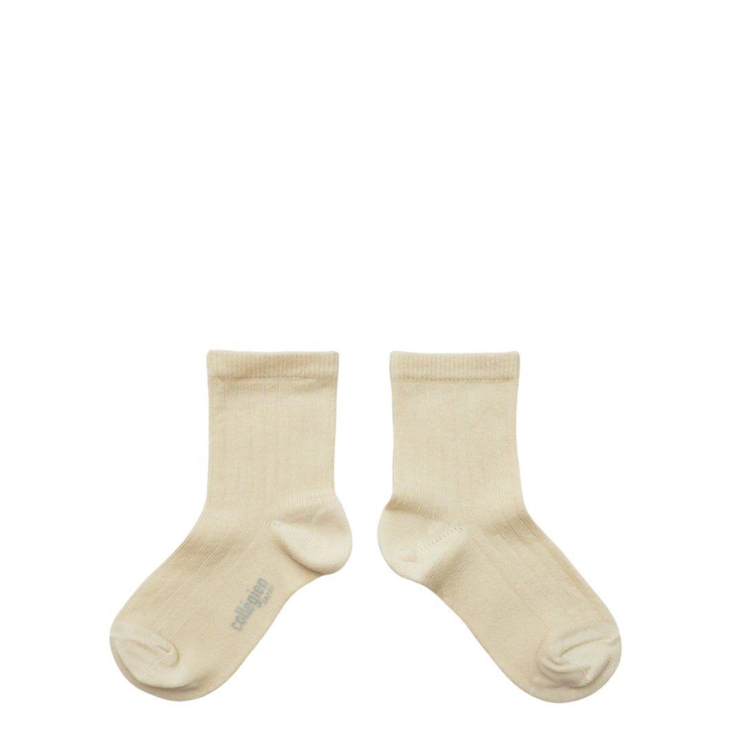 Short ribbed sock with Scottish yarn - caramel au beurre