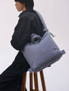 Ona Soft Bag: Cotton Navy stripe