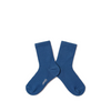 Short ribbed sock with Scottish yarn - blue saphir