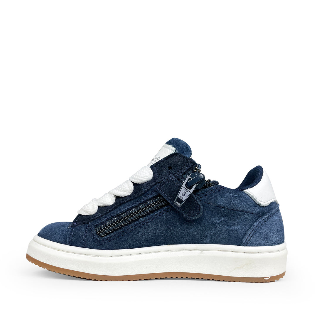 Sneaker blauw met wit