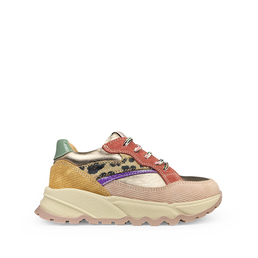 Runner roze, goud, geel en luipaard