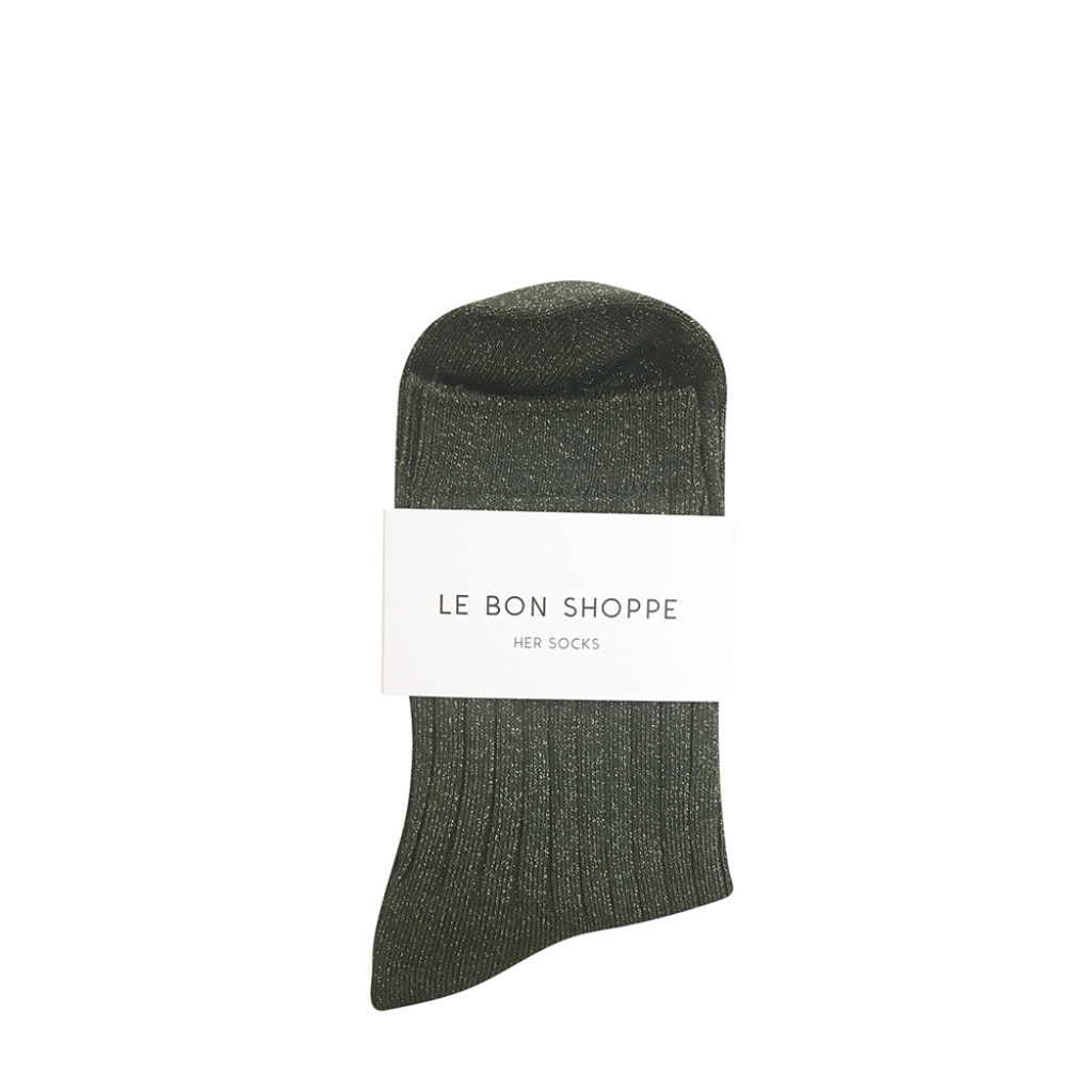 Le Bon Shoppe korte kousen Le Bon Shoppe - Her Socks groen Glitter