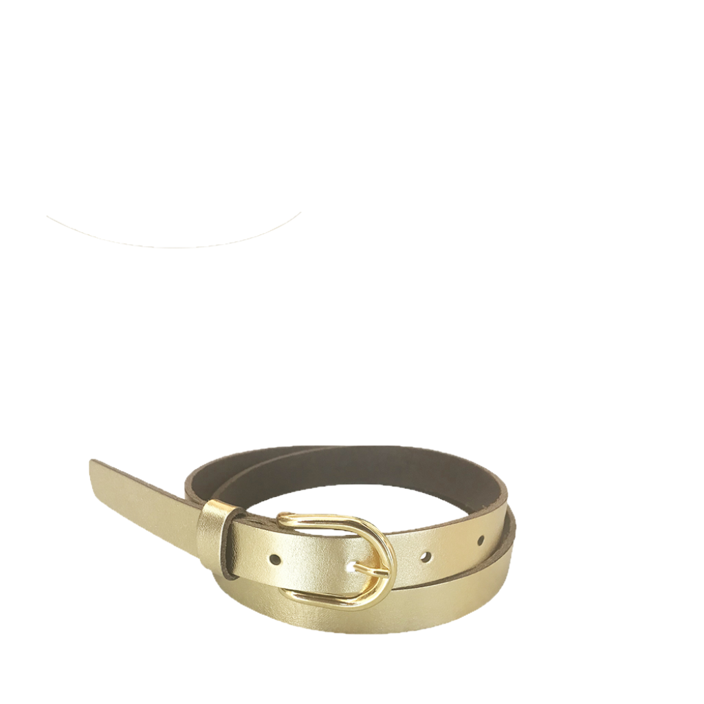 Anna Pops belts Leather belt in gold colour