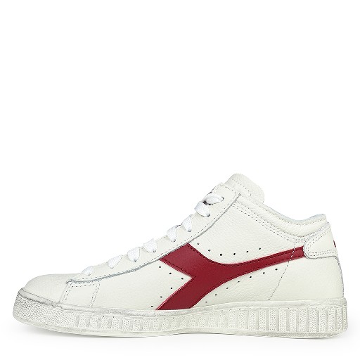 Diadora trainer Low white sneaker with red logo