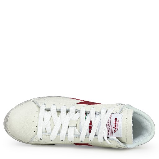Diadora trainer Low white sneaker with red logo
