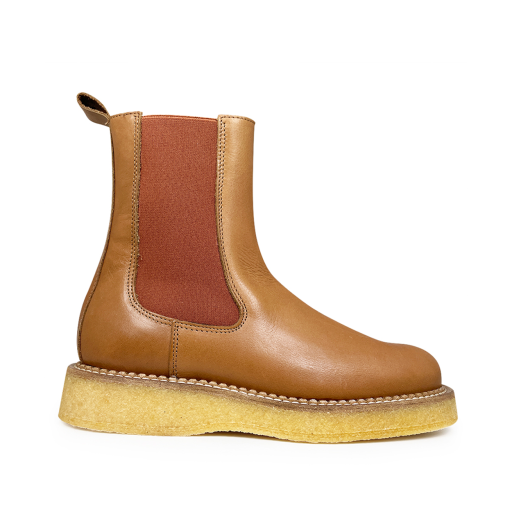 Kids shoe online Bisgaard Boots Chelsea boot in cognac brown