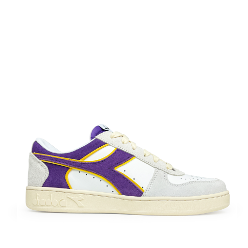 Kids shoe online Diadora trainer White sneaker with purple