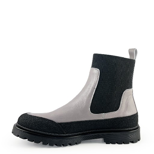Angulus short boots Chelsea boot with track sole black/lavender