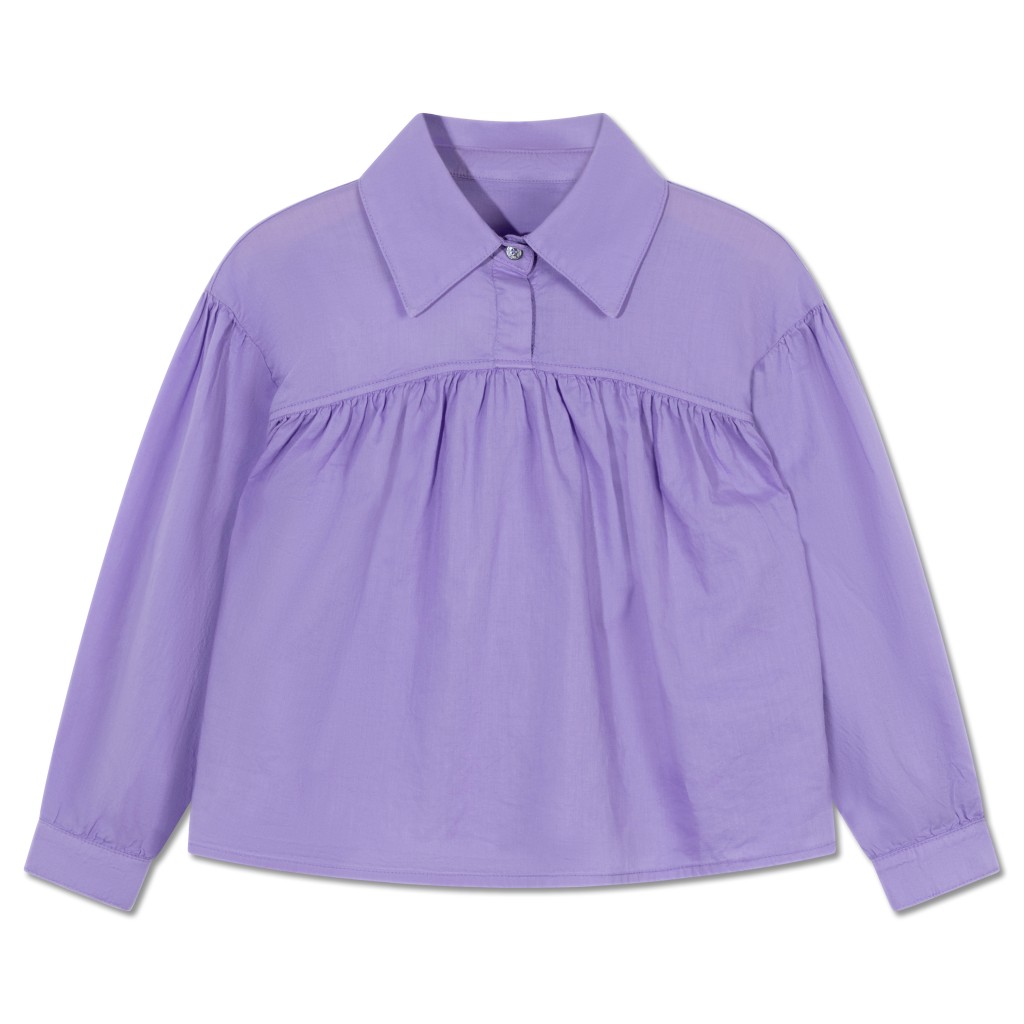 Repose AMS - Paarse blouse met hemdkraag