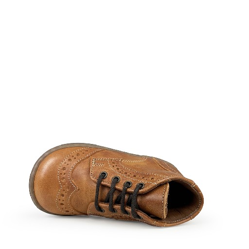 Two Con Me by Pepe first walkers Classic first walker in nuanced cognac brown