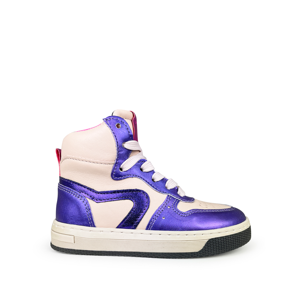 Pinocchio - High pink sneaker metallic blue
