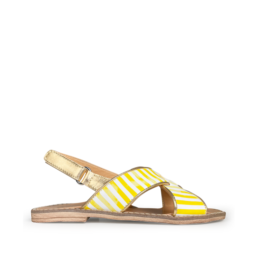 Rondinella sandalen Sandaal wit-geel en goud