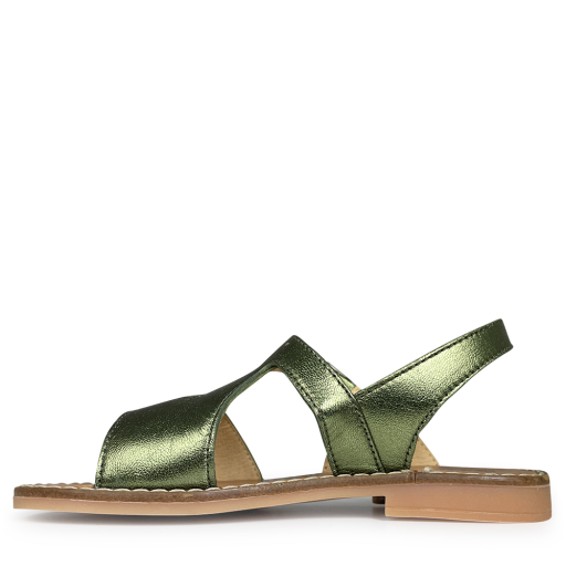 Clotaire sandalen Metallic olijfkleurige sandaal