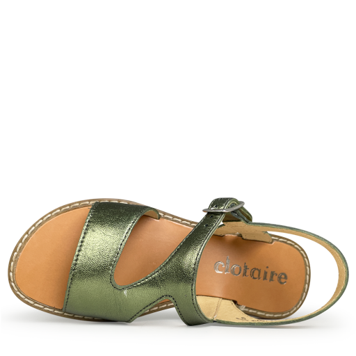 Clotaire sandalen Metallic olijfkleurige sandaal