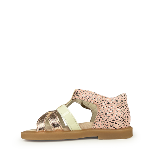 Beberlis sandals Pink sandal with metallic accents