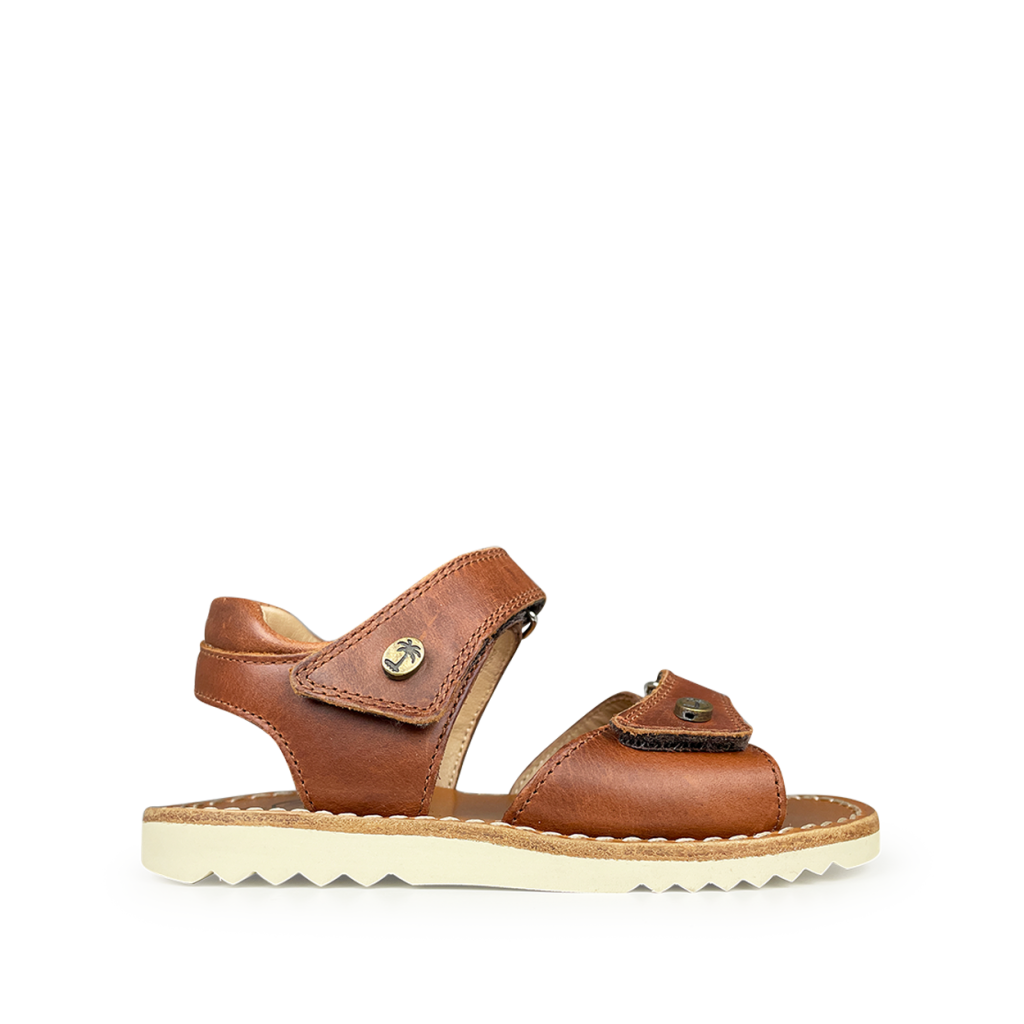 Pom d'api - Brown sandal on white sole