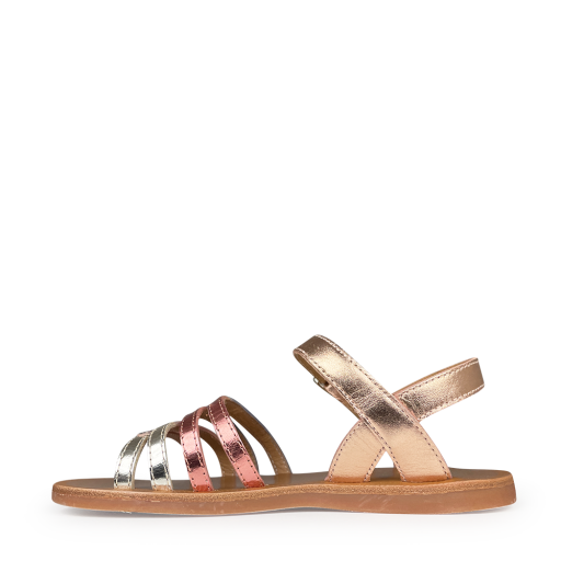 Pom d'api sandalen Roze metallic sandaal