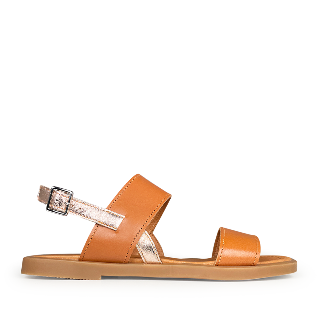 Romagnoli  - Brown sandal with rose gold