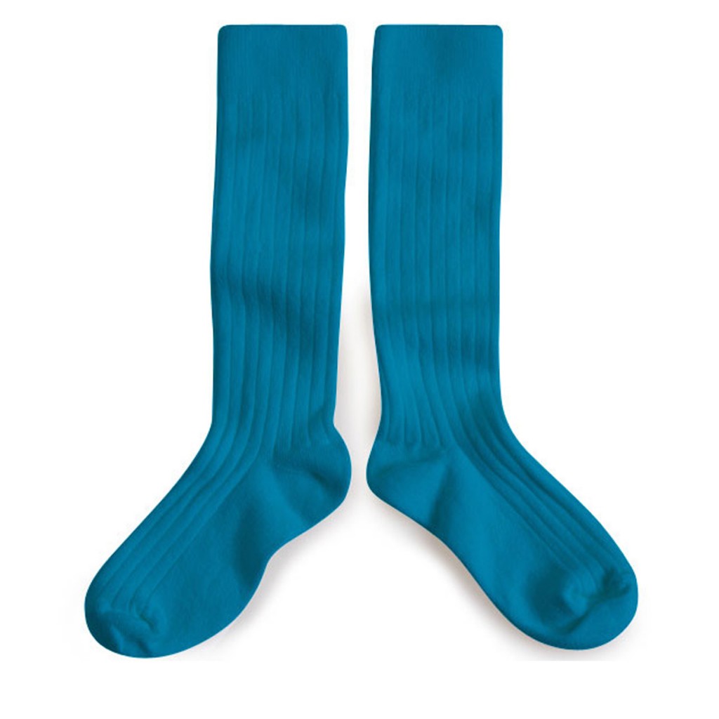 Collegien - Knee socks blue joli paon