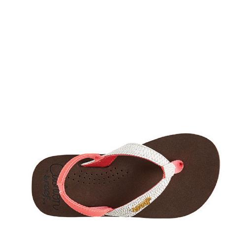 Reef slippers Flip flop in pink and glitter beige