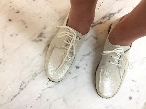 Eli Derby's Lace-up shoe in glistening white