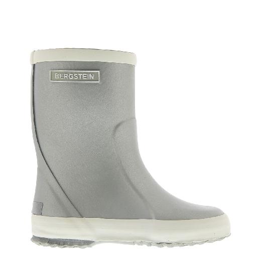 Kids shoe online Bergstein wellington boots Glam Silver wellington boot limited edition