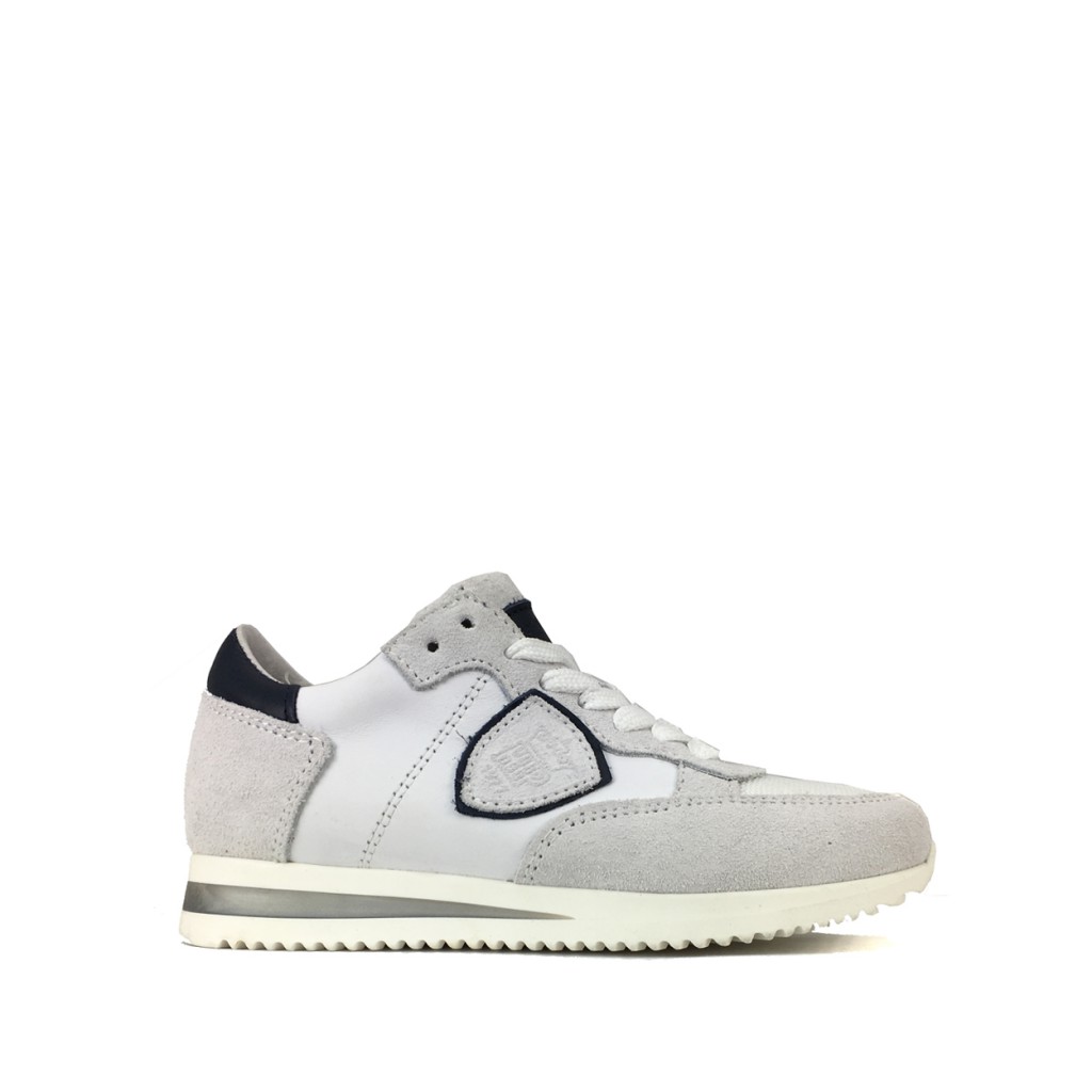 HIP - White runner in leather and suede