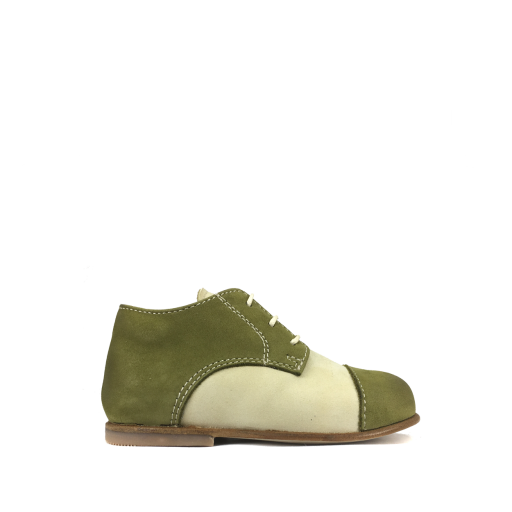 Kids shoe online Ocra by Pops first walkers First stepper in beige and green