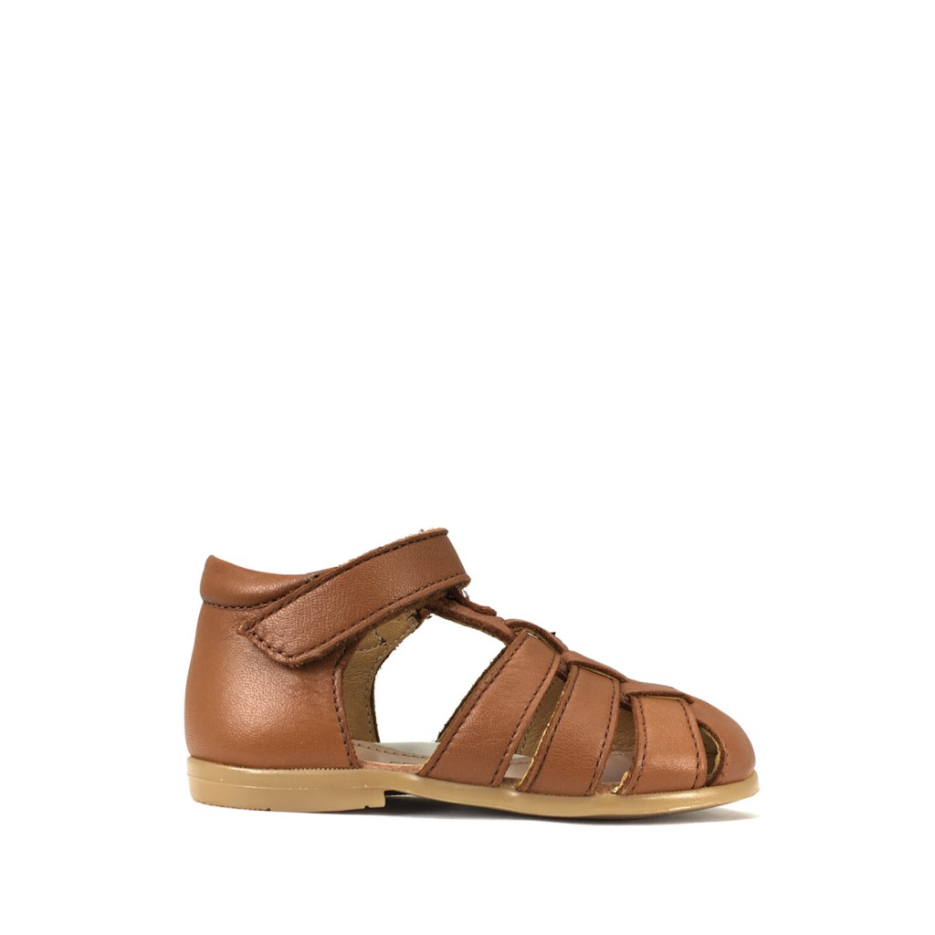 Two Con Me by Pepe - Closed brown toddler's sandal