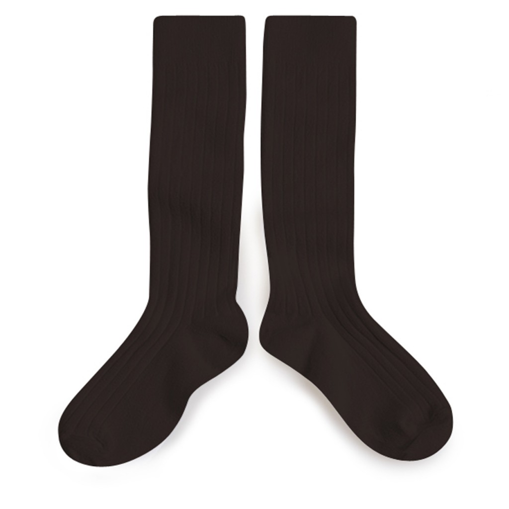 Collegien knee socks Knee socks dark brown - Grain de Caf