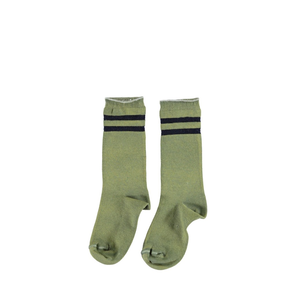 Piupiuchick short socks Khaki striped socks