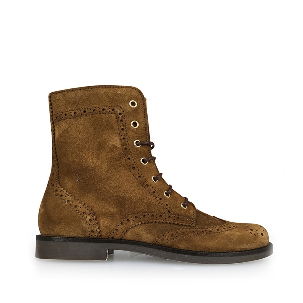Rondinella - Brown suede lace boot
