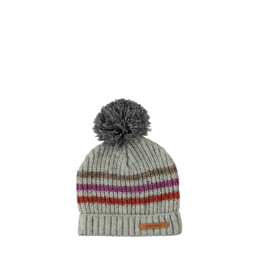 Piupiuchick hats Rib knitted grey hat
