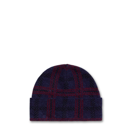 Kids shoe online AO76  hats Beanie in blue check AO76