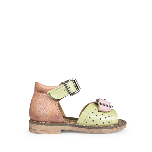 Kids shoe online Rondinella first walkers Sandal metallic and pastel