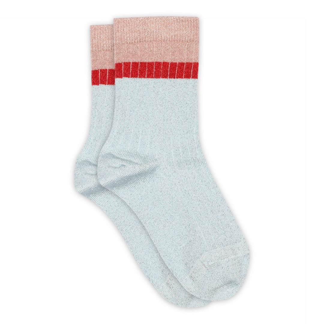 Norma glitter socks - lichtblauw