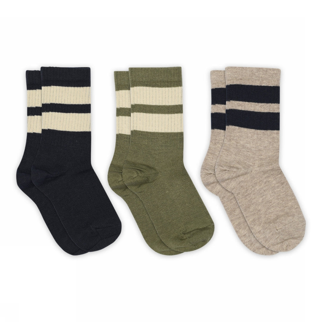 Anker socks - 3-pack - Light Brown Melange – mp Denmark