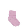 Fine wool rib socks light pink