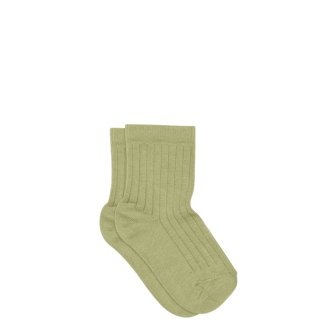 Fine wool rib socks light pink